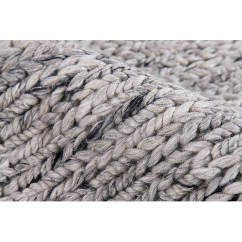 Lauryn Hand-Loomed Gray/Charcoal Area Rug, Rectangle 2' x 3'