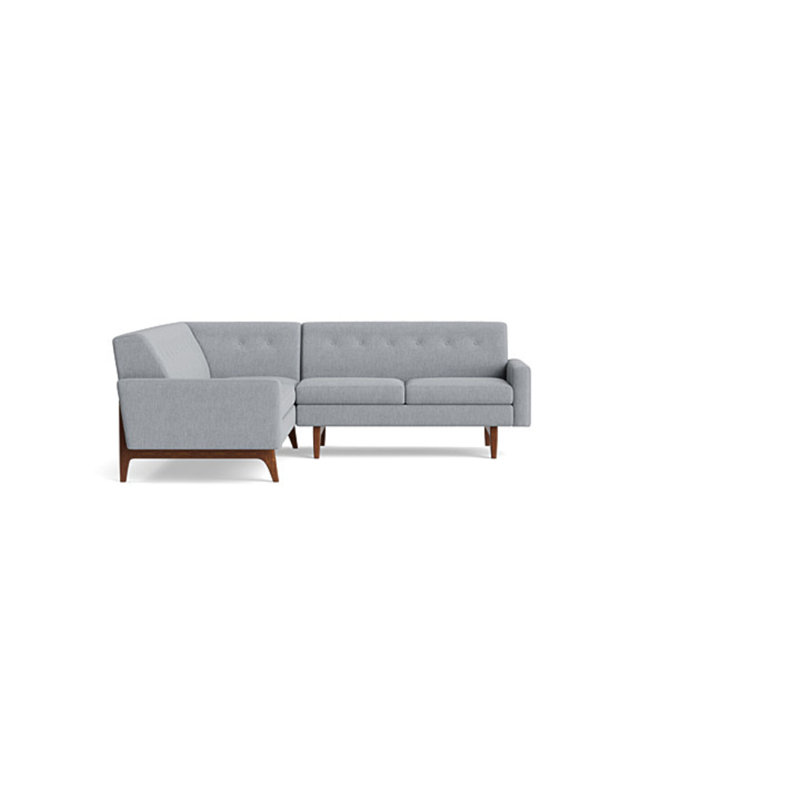 Tyler Sectional, Performance Weave - Zinc, Left Hand Facing