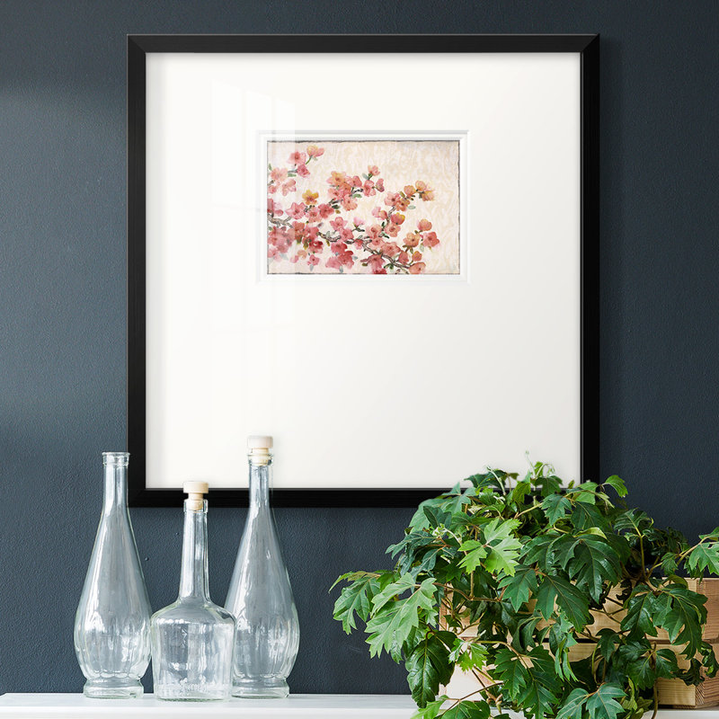 «Cherry Blossom Composition II», reproduction d'un seul cadre, H 17 po x l 17 po x P 1,25 po