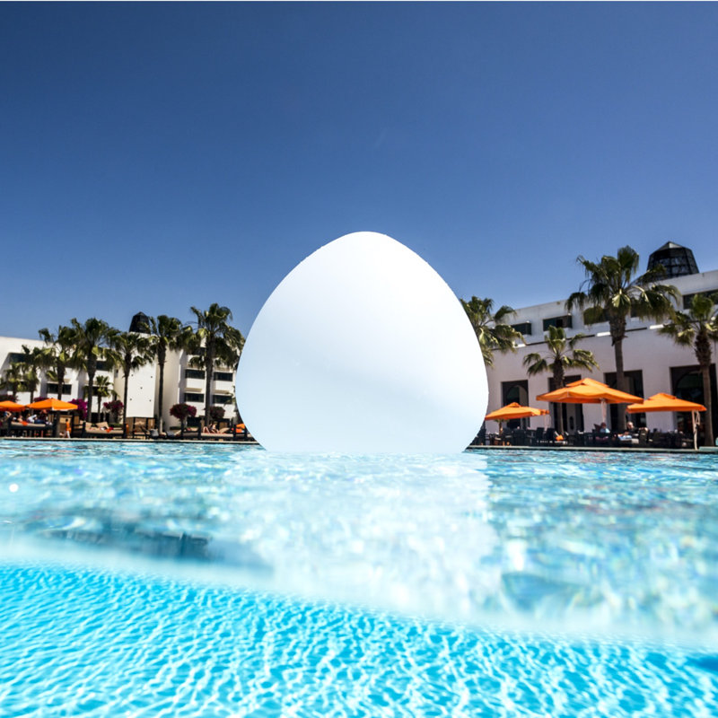 Rock LED Outdoor Floating Light, 13" H x 12" W x 12" D