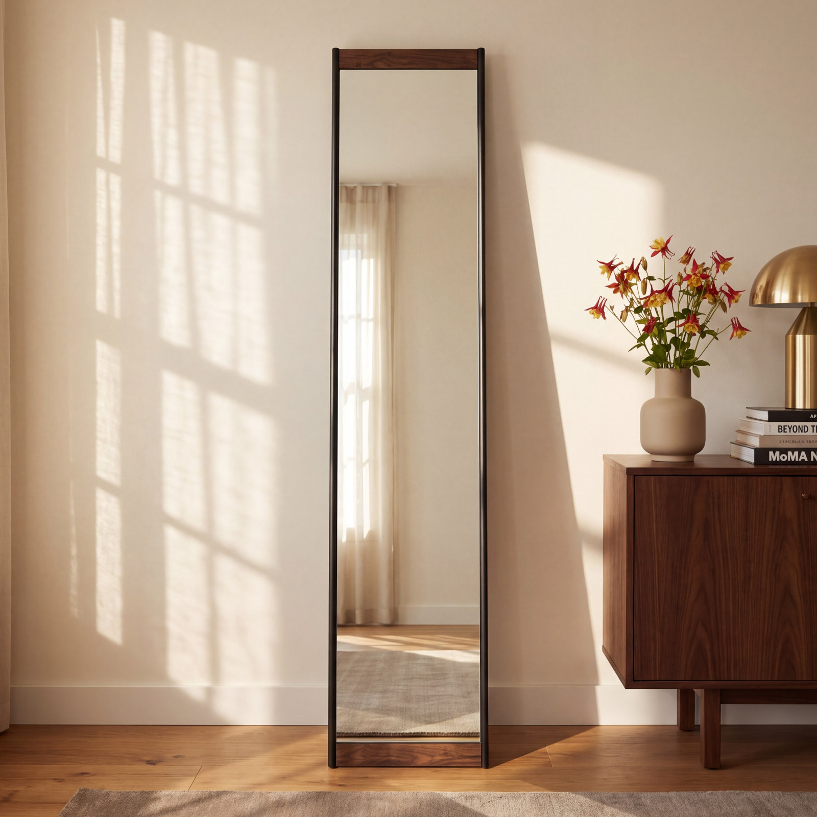 Morrell 13.38 " Full-Length Mirror, Walnut