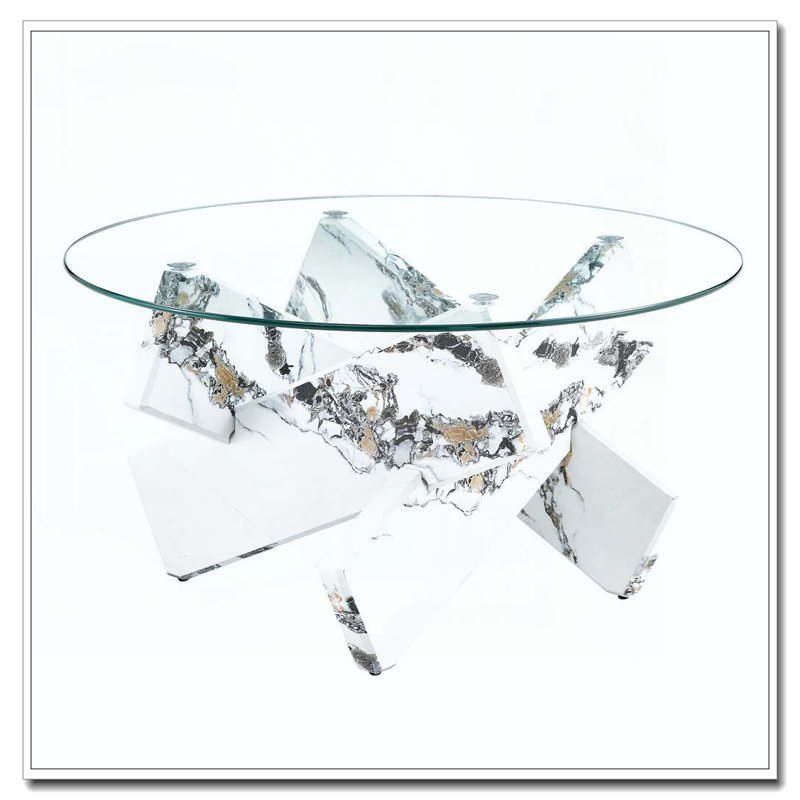 Table basse ronde en verre