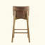 Tabouret de bar d'intérieur en bois, finition noyer, ensemble de 2