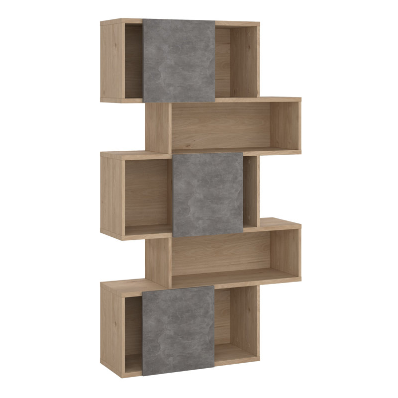 Adelmis Standard Bookcase, Concrete, 166cm H x 95.5cm W x 31.5cm D