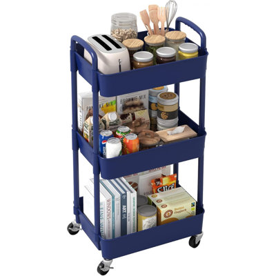 Plastic Rolling Utility Cart with