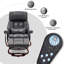 Fauteuil inclinable avec massage vibratoire et coussin lombaire amovible Huttonsville, pivotant sur 360 degrés-279994490