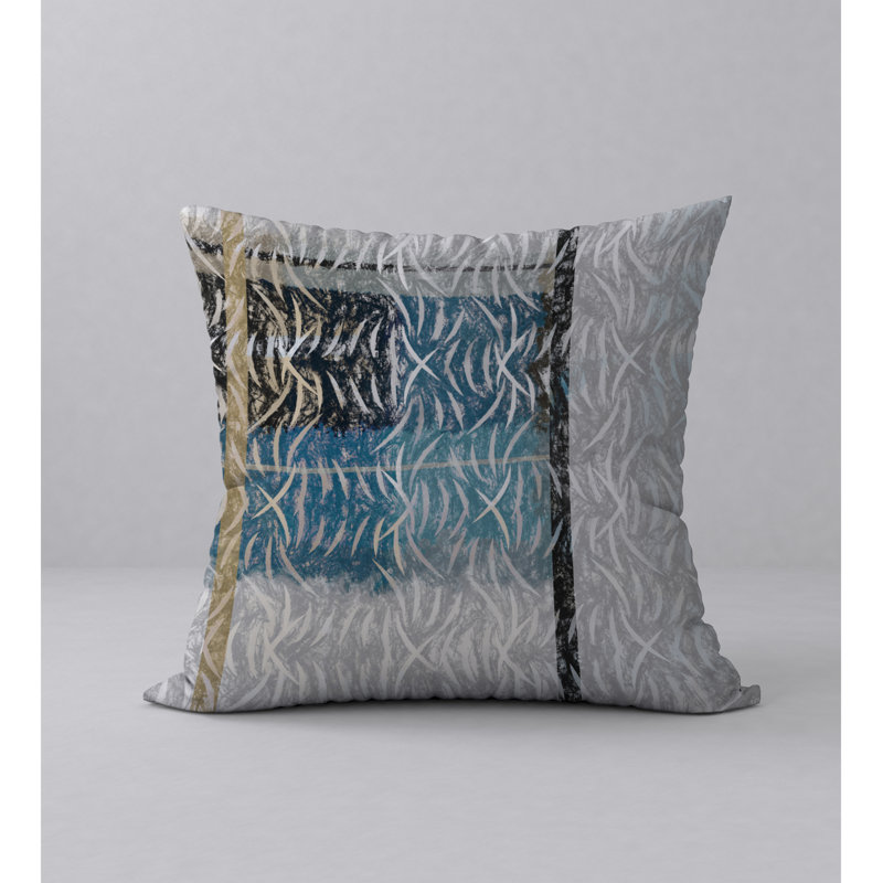 Abstract Reversible Throw Pillow, 18" x 18"