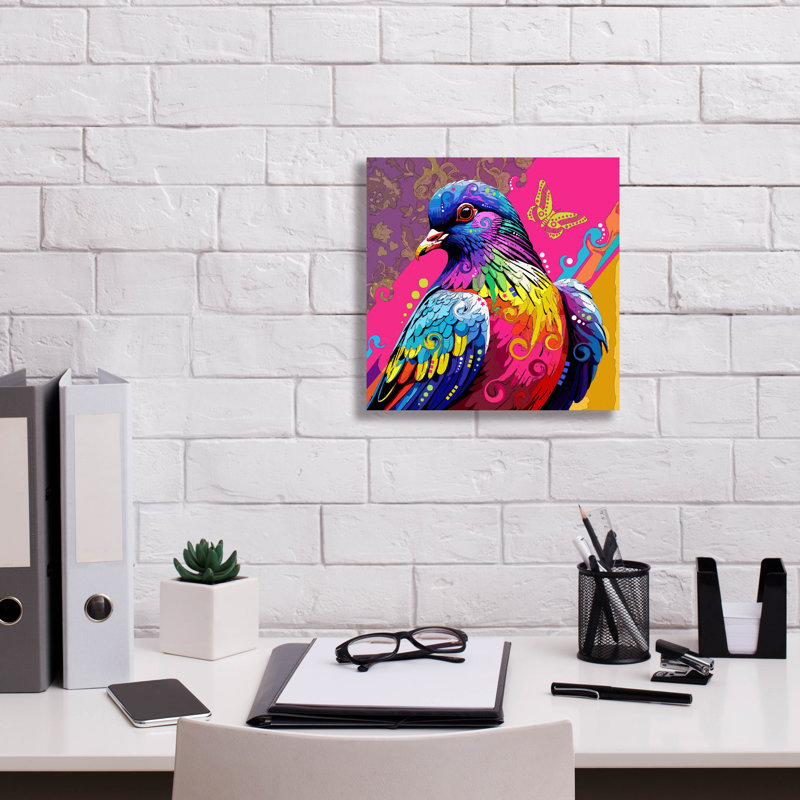 «Pigeon 2» par Dean Russo, H 12 po x l 12 po x P 0,75 po
