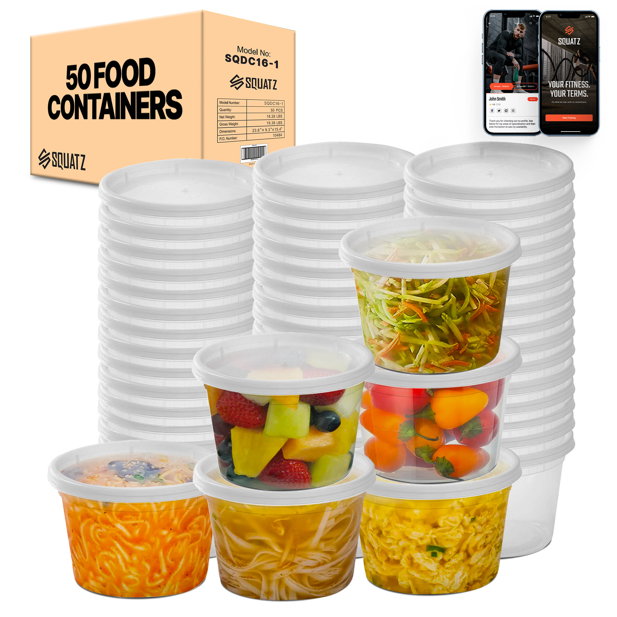 SereneLife Microwavable Soup Containers With Lids Leak Proof, Microwave,  Freezer Safe, BPA-Free, 16 Oz. Capacity
