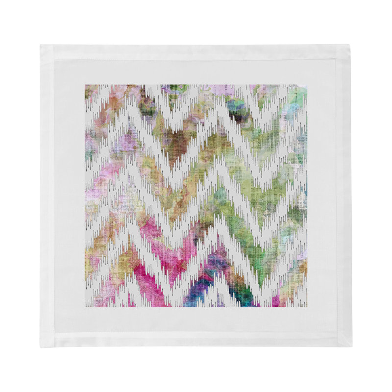 Chevron Cotton Sateen Dinner Napkins, Richesse
