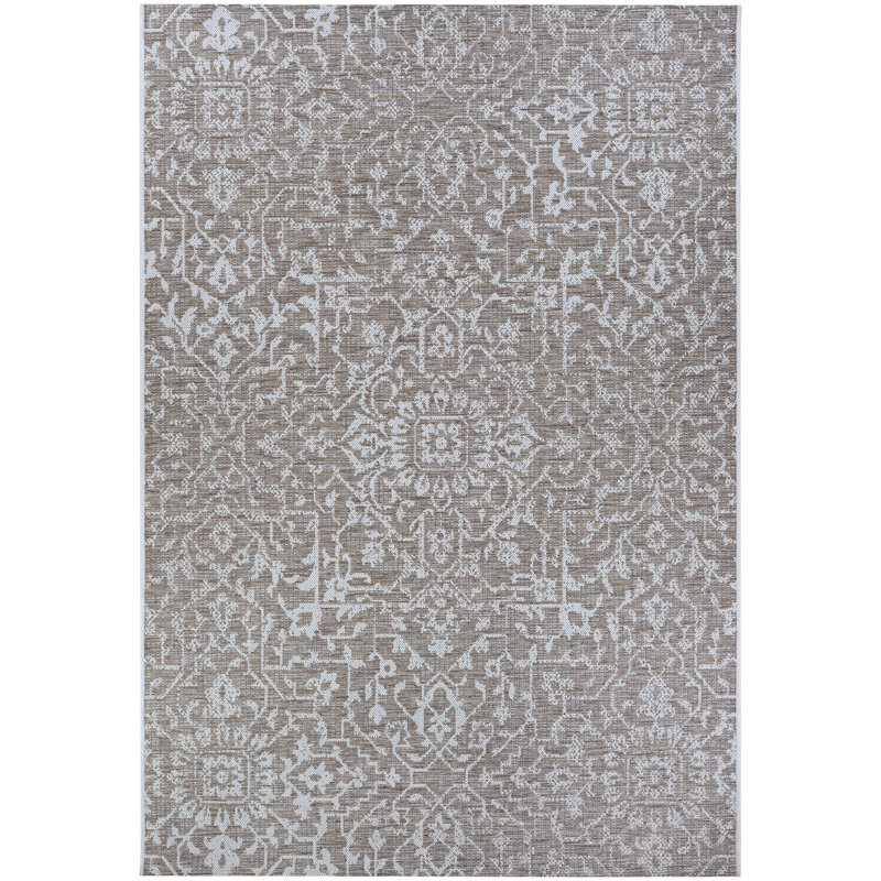 Tapis ivoire Ikat, Rectangle 2 pi x 3 pi 7 po