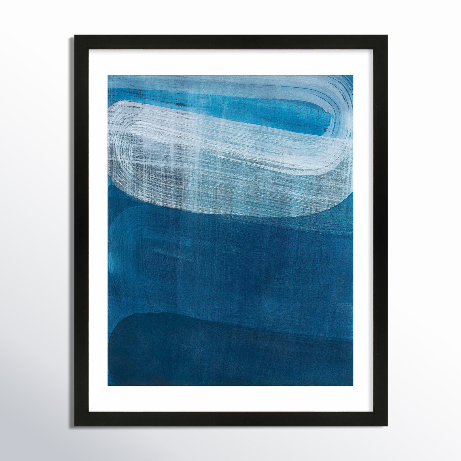Tidal Blues by Stephanie Dennis, Black, 20" H x 16" W  x 1.25" D