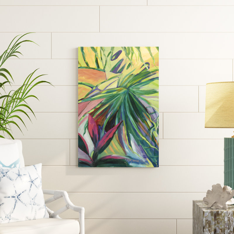 Jardin Abstracto I, peinture sur toile, H 36 po x l 24 po