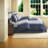 Navy Embroidered Bedding Sets, Hypoallergenic Polyester, Hotel Style Queen Decor