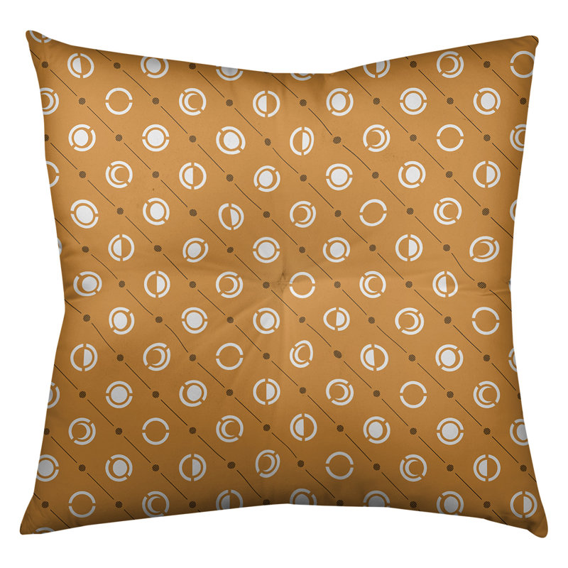 Noira Gothard Geometric Reversible Throw Pillow, 30" x 30", Orange/Black