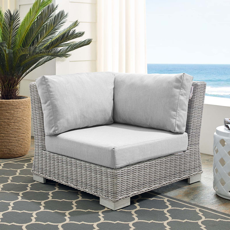 Chaise de coin d'extérieur Conway Sunbrella, gris