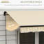 Auvent rétractable 12 'x 10', patio avec contrôle manuel, tissu 280 g / m², structure en aluminium, manivelle beige pour balcon et terrasse, stable-1179810636