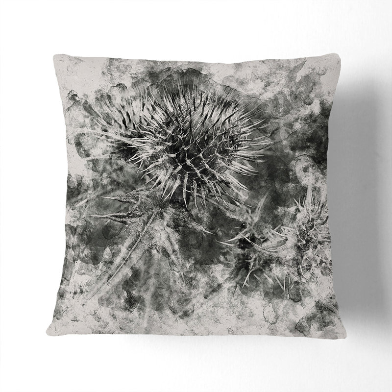 Thistle Flower Vol.5 Scatter Cushion, 40cm H x 40cm W x 15cm D