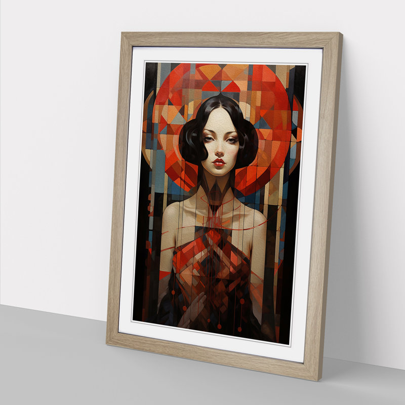 Single Picture Frame Print on Wood, Oak Framed, 46cm H x 34cm W