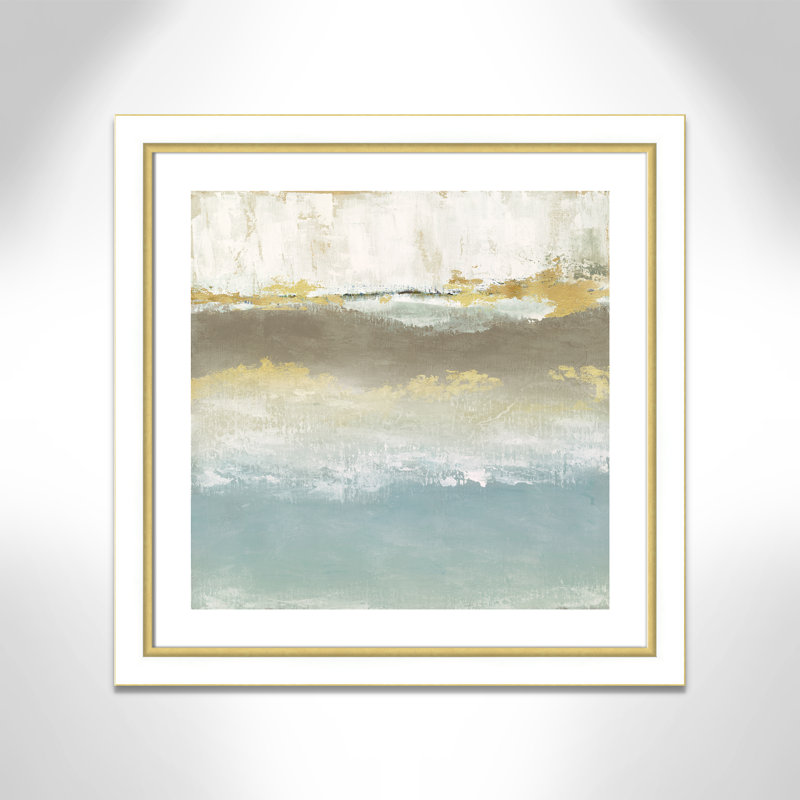 Douce consolation - peinture encadrée, Blanc/doré, H 29,75 po x l 29,75 po x P 1,13 po