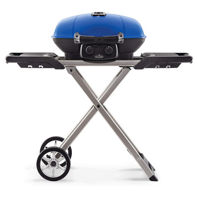 Napoleon TravelQ 285X Portable Propane Gas Grill and Scissor Cart with Griddle