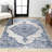 Alhambra Ornate Medallion Modern Light Blue/Ivory Rug-55434103