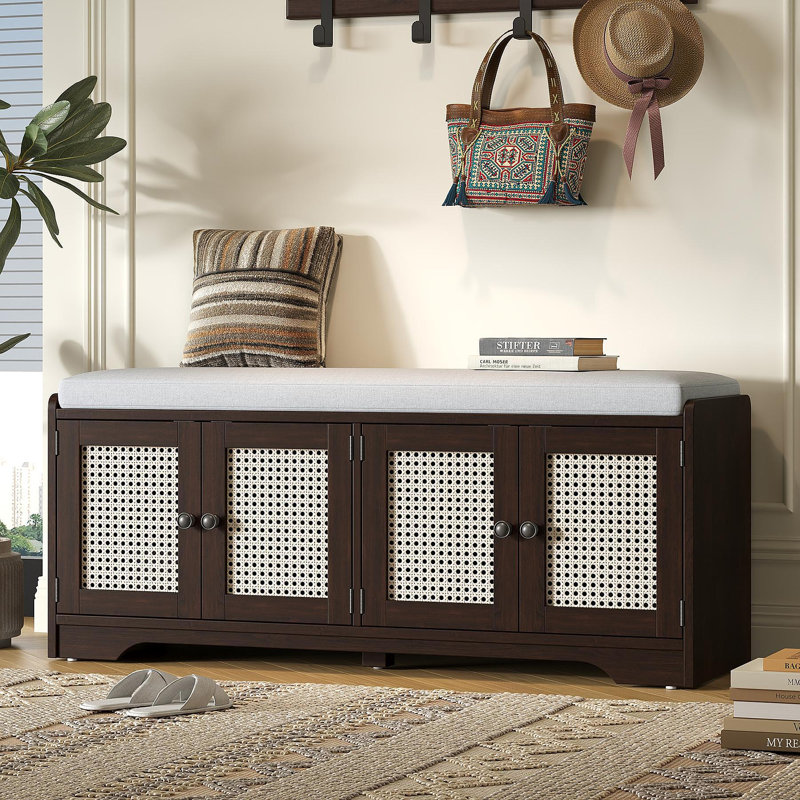 Banc de rangement Rustic, Espresso