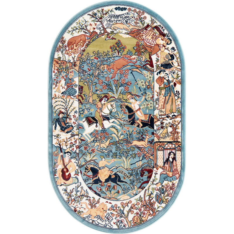 Kelayeh Oriental Indoor Rug, Oval 3'3" x 5'3"
