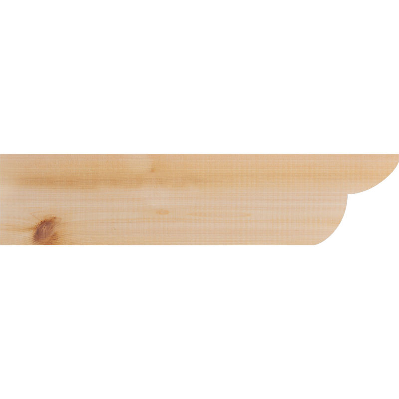 Queue de chevron lisse Crestline, Cèdre rouge de l'Ouest, H 6 po x l 24 po x P 3,5 po