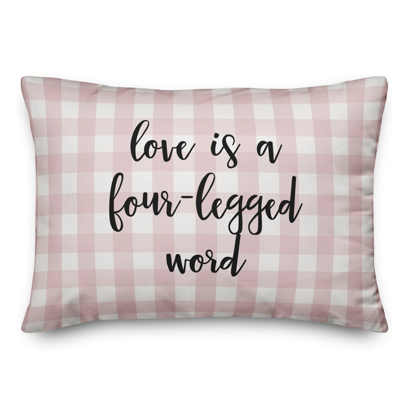  Coussin Love, Noir / Rose