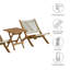 Chaises longues et table d'appoint pliantes en teck et corde Vienna Vienna-105239753