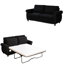 Lit-couchette 2 en 1 Modern Linen, canapé-lit gris foncé de 81,5 po, confortable pour les petits espaces, matelas en mousse à mémoire de forme de 3,35 po, tissu, assemblage facile, coussins de siège en éponge à haute densité, stable-146645973