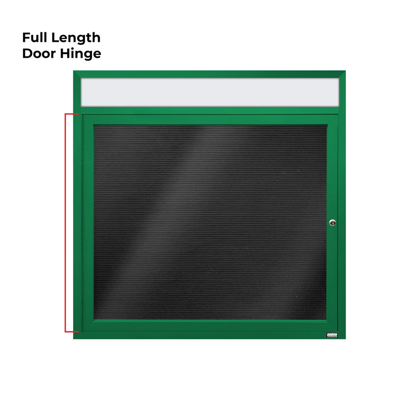Carte à fixation murale délimitée directory cabinet, Vert thermolaqué, Un, H 36 po x l 36 po