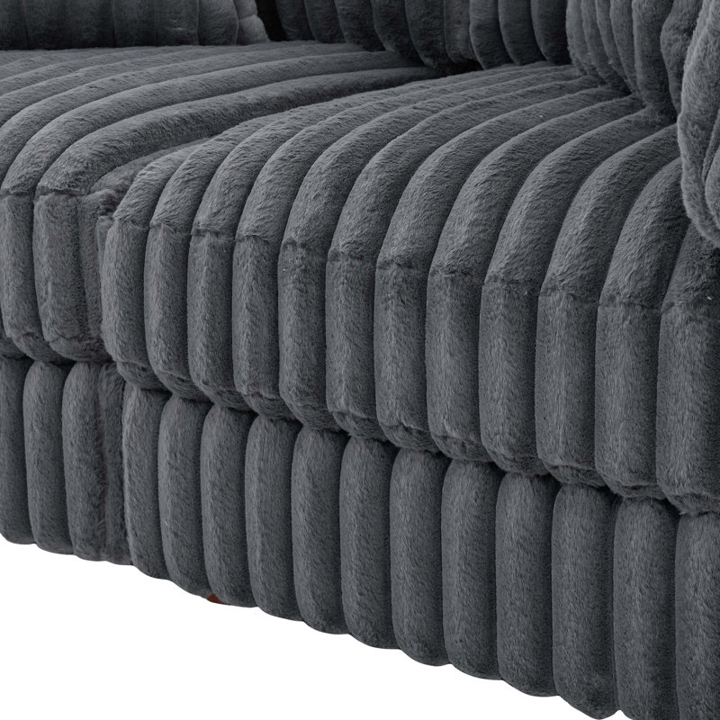 Cloud Haven Modular Sectional, Gray Corduroy