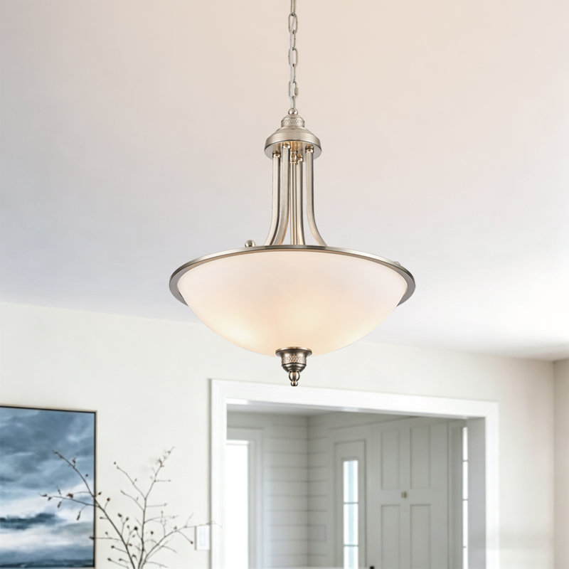 Lustre à 4 lumières à intensité variable, Brushed Nickel