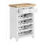 16 Bottle Floor Wine Bottle Rack in White