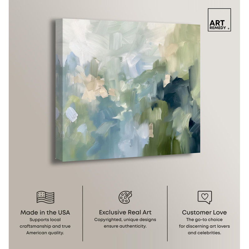 Art Remedy Minted Brush Canvas Minimal Abstracts by Art Remedy