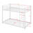 Metal Twin Over Twin Low Bunk Bed With Ladder And Full Length Guardrail-422130943