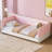 Calla Velvet Upholstered Floor Bed with Wooden Frame, Headboard & Armrests-129452160
