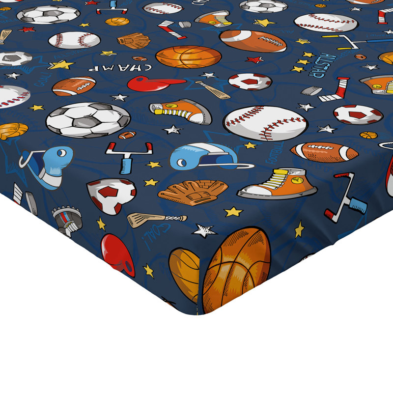 Ensemble de 2 drap-housse Ambesonne Sport, Drap-housse de taille simple