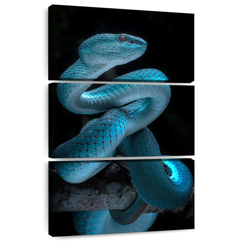 Brampt Glowing Blue Snake, 45" H x 28" W