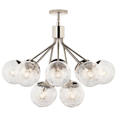 Steel Dimmable Globe Chandelier