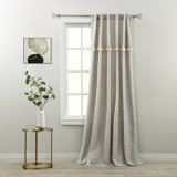 Tookes Cotton Blend Room Darkening Curtain Single Panel