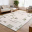 Machine Washable Shaggy Boho Grass Green Area Rug-840095174