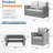 4-Piece All Weather Wicker Patio Conversation Set With Cushions And Glass Table-1201469549-1201469536