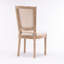 2 chaises de salle à manger en lin crème. Structure en bois massif, support ergonomique, paire de chaises au look moderne. Siège en tissu, dossier, longue durée