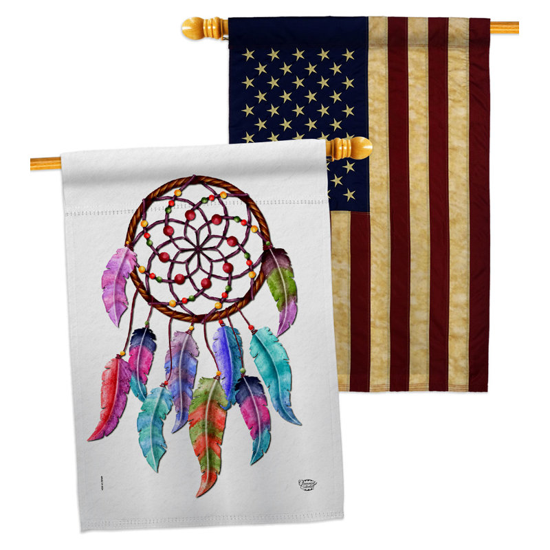 Drapeau de maison en polyester à 2 côtés 40 x 28 po