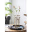 Vase en verre avec cadre en fer bronze - 17,5 x 2 x 14 po