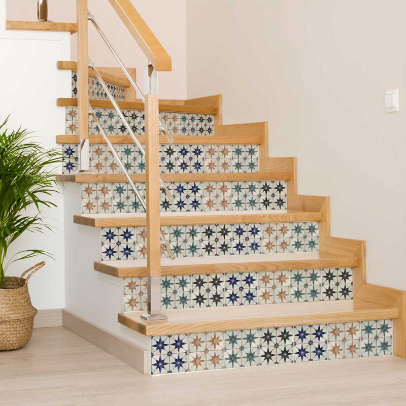 4'' W x 4'' L Vinyl Peel and Stick Field Tile