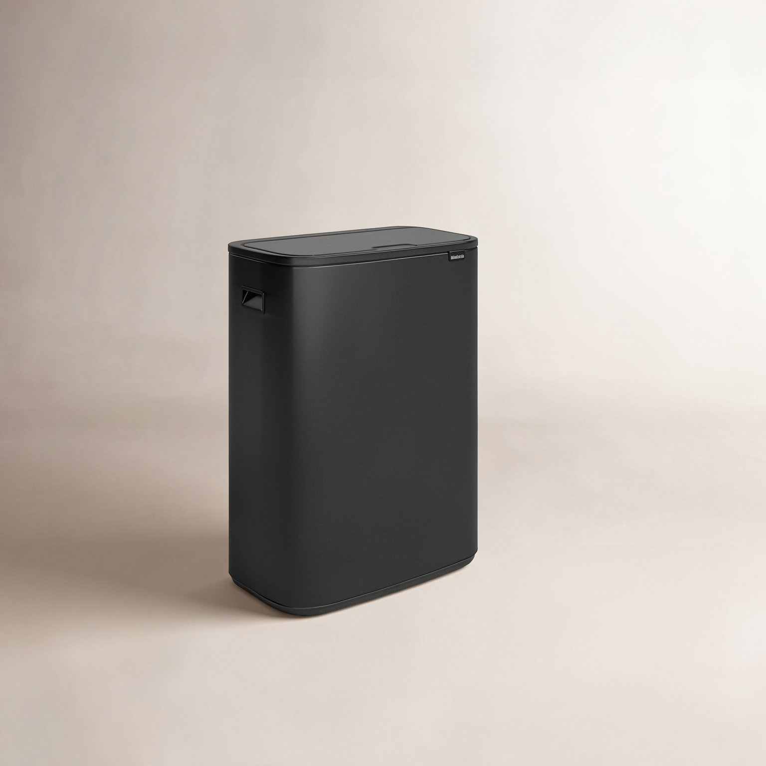 Brabantia Bo Touch Top Dual Recycling Can, Matte Black